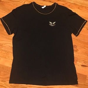 Black & gold Robins Jeans T-shirt